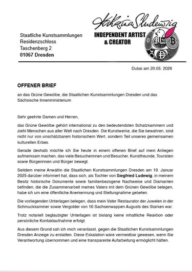 Offener Brief an die Staatlichen Kunstsammlungen