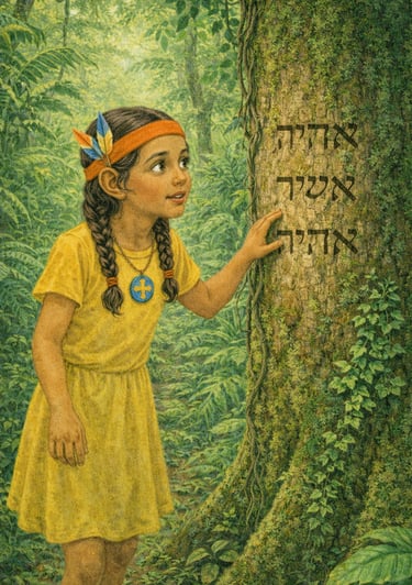 Daisy reads in unknown language engraved in a te