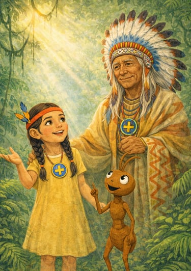 Daisy and Shaman meet the chief of the gods, El.