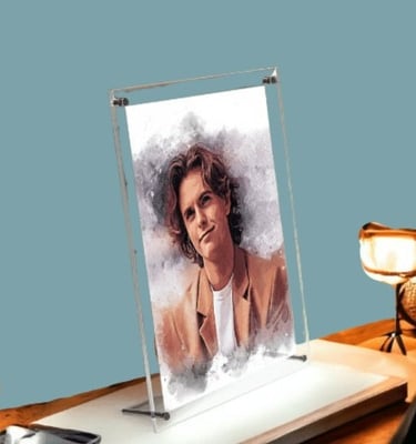 Standee Frame with a portrait of Timothée Chalamet