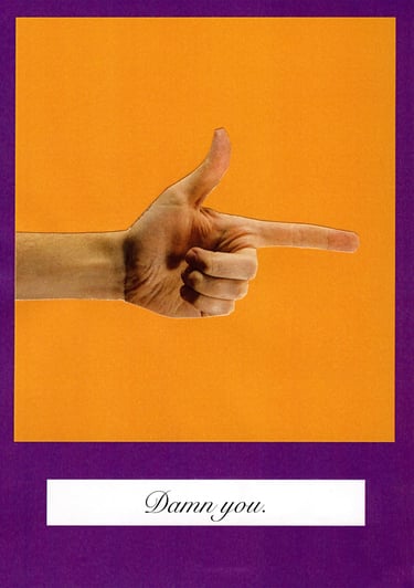 Joshua Sleep, Damn You, 2024, photograph, collage, digital print, 84.1 x 59.4 cm.