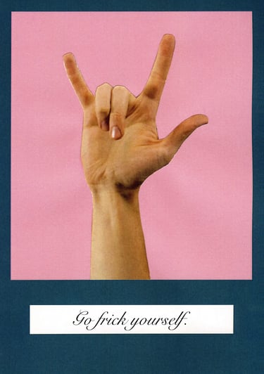Joshua Sleep, Go Frick Yourself, 2024, photograph, collage, digital print, 84.1 x 59.4 cm.