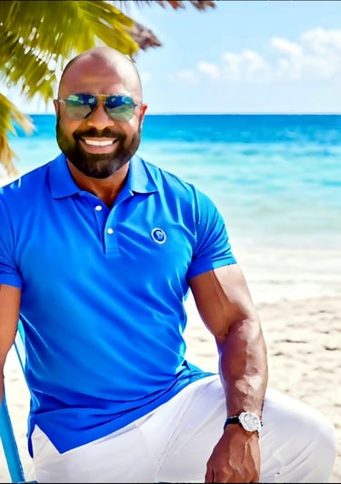 Fit over 40 men at the beach