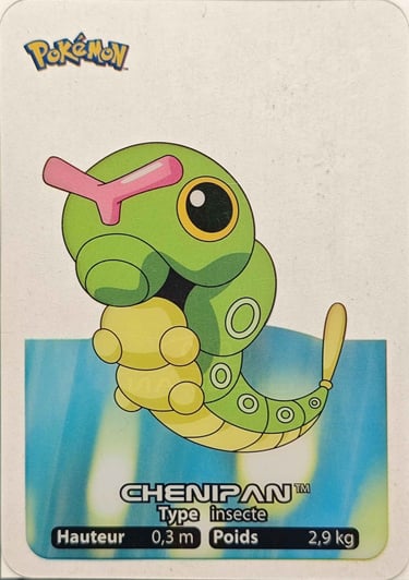 10 Chenipan Lamincards Pokémon série 1