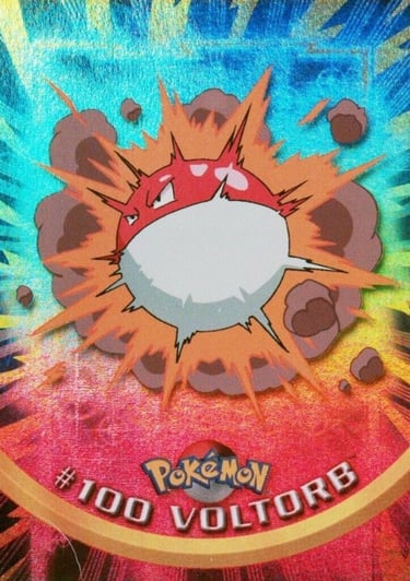 100 Voltorb Topps Pokémon series 2 US rainbow foil