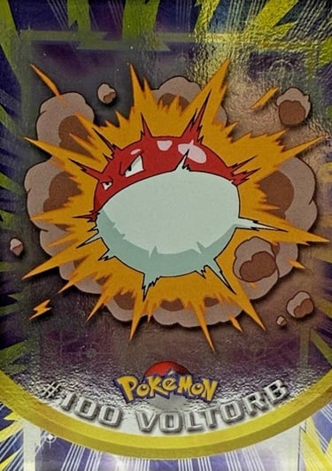 100 Voltorb Topps Pokémon series 2 US silver foil