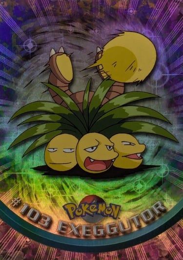 103 Exeggutor Topps Pokémon series 2 US rainbow foil