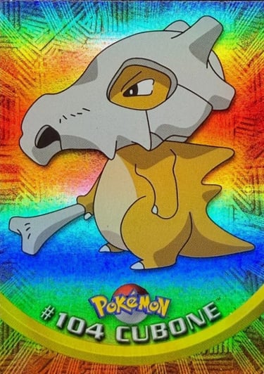 104 Cubone Topps Pokémon series 2 US rainbow foil