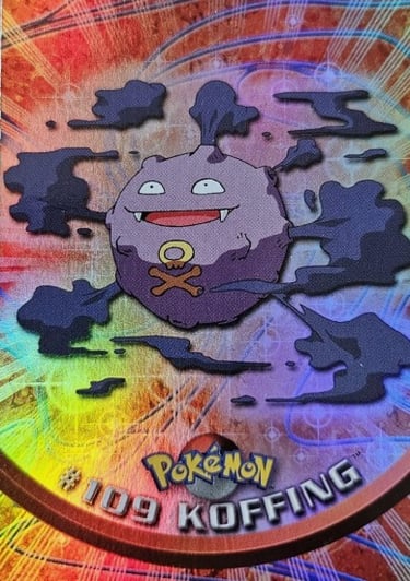 109 Koffing Topps Pokémon series 2 US rainbow foil