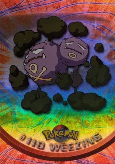 110 Weezing Topps Pokémon series 2 US rainbow foil