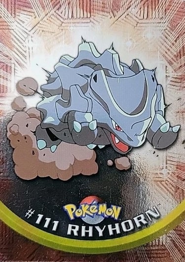 111 Rhyhorn Topps Pokémon series 2 US silver foil