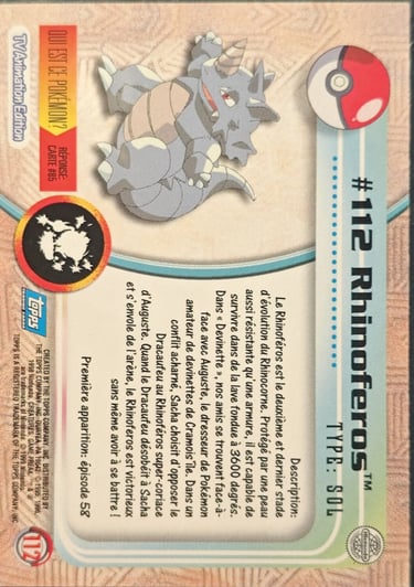 Rhinocorne topps série 2