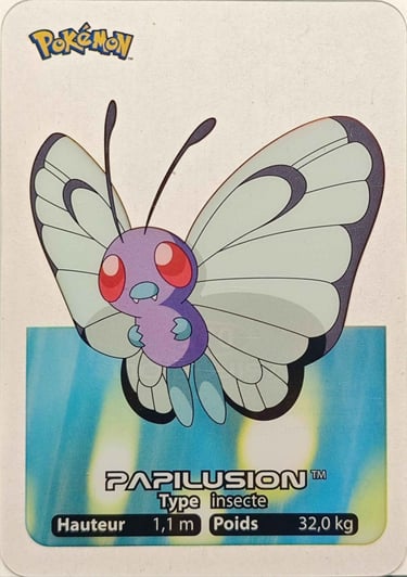 12 Papilusion Lamincards Pokémon série 1