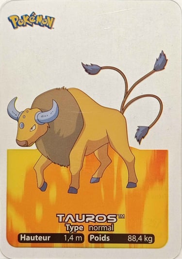 128 Tauros Lamincards Pokémon série 1