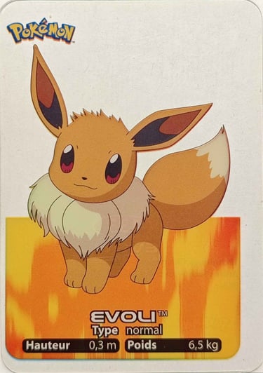 133 Évoli Lamincards Pokémon série 1