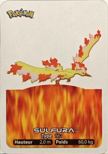 146 Sulfura Lamincards Pokémon série 1