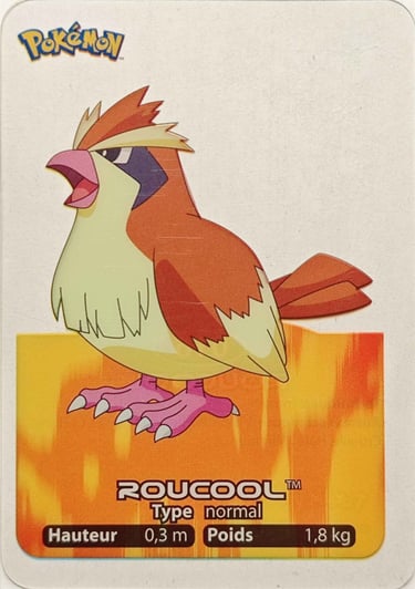 16 Roucool Lamincards Pokémon série 1