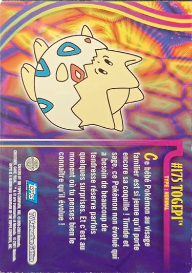 Togepi topps série 3 Jotho