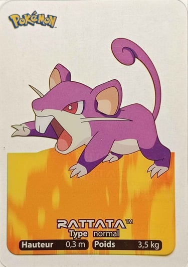 19 Rattata Lamincards Pokémon série 1