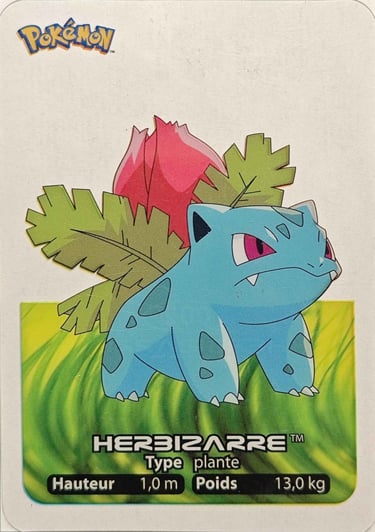 2 Herbizarre Lamincards Pokémon série 1
