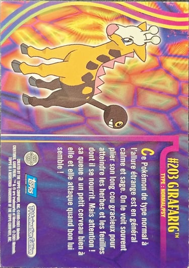 Girafarig topps série 3 Johto