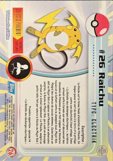 Raichu topps serie 1