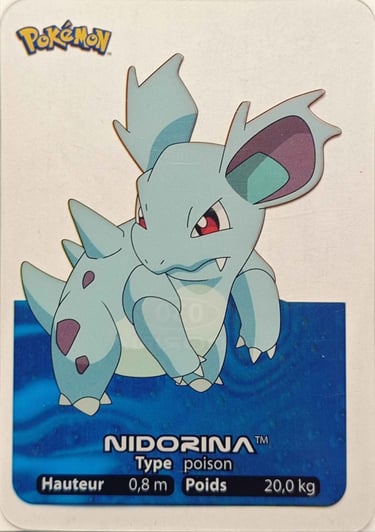 30 Nidorina Lamincards Pokémon série 1