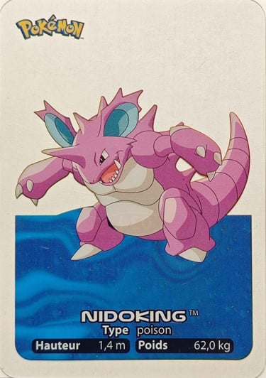34 Nidoking Lamincards Pokémon série 1
