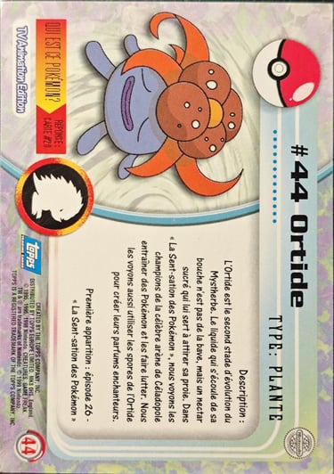 Ortide topps série 1