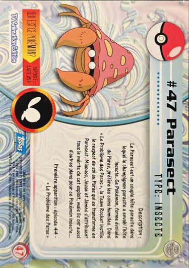 Parasect topps série 1