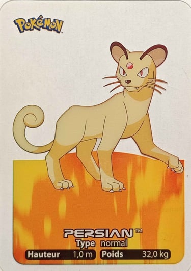 53 Persian Lamincards Pokémon série 1