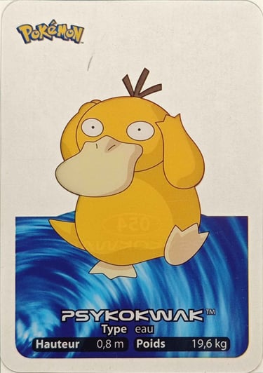 54 Psykokwak Lamincards Pokémon série 1