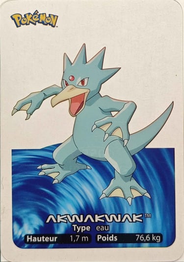 55 Akwakwak Lamincards Pokémon série 1