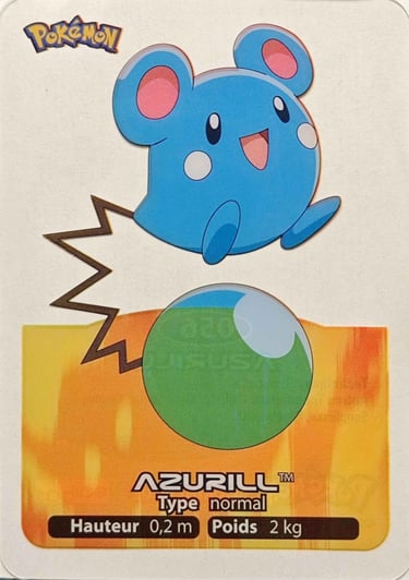 56 Azurill Lamincards Pokémon série 3