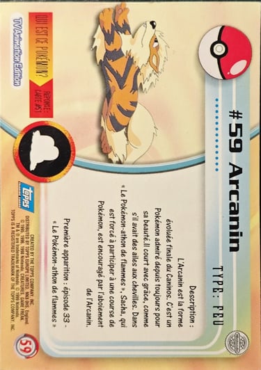 Arcanin topps série 1