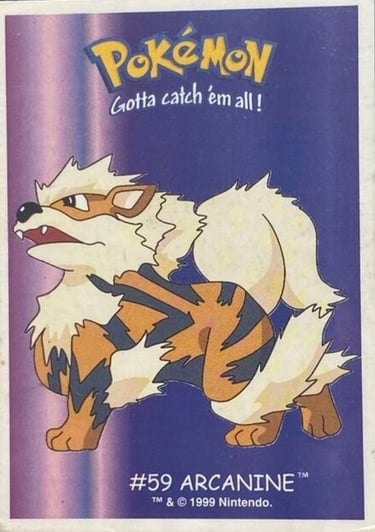 Arcanine Dunkin Boomer 1999