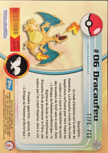 Dracaufeu topps serie 1