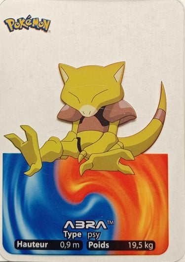 63 Abra Lamincards Pokémon série 1