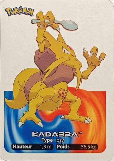 64 Kadabra Lamincards Pokémon série 1