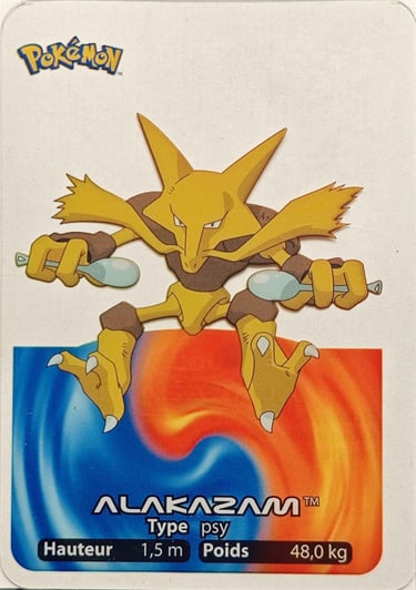 65 Alakazam Lamincards Pokémon série 1