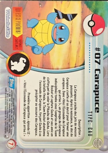 Carapuce topps serie 1