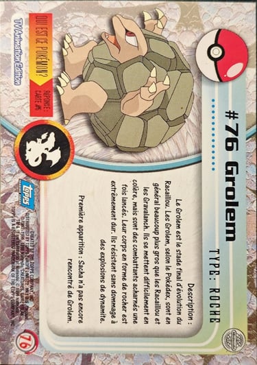 Grolem topps série 1