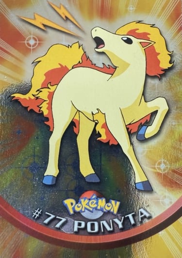 77 Ponyta Topps Pokémon series 2 us silver foil