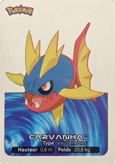 78 Carvanha Lamincards Pokémon série 3