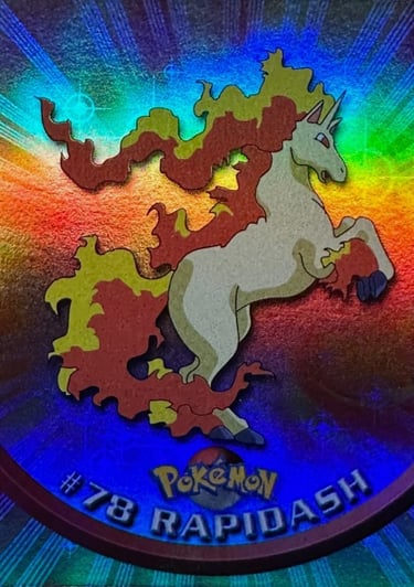 78 Rapidash Topps Pokémon series 2 US rainbow foil