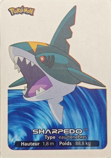 79 Sharpedo Lamincards Pokémon série 3