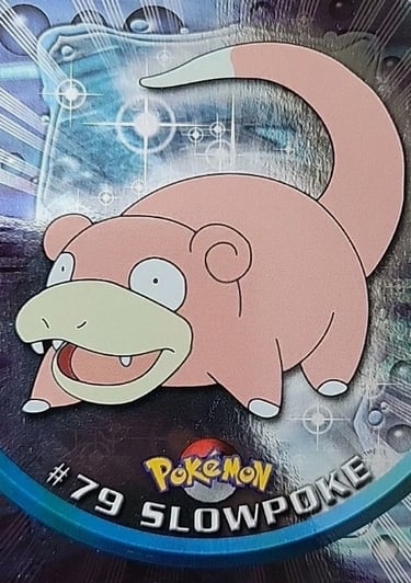 79 slowpoke Topps Pokémon series 2 US silver foil