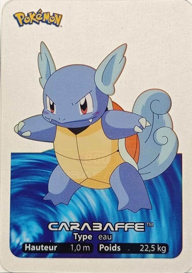 8 Carabaffe Lamincards Pokémon série 1