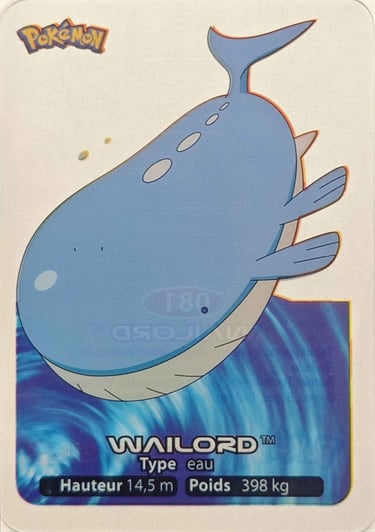 81 Wailord Lamincards Pokémon série 3