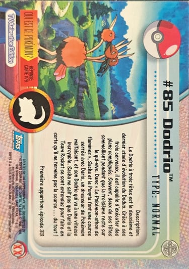 Dodrio topp série 2